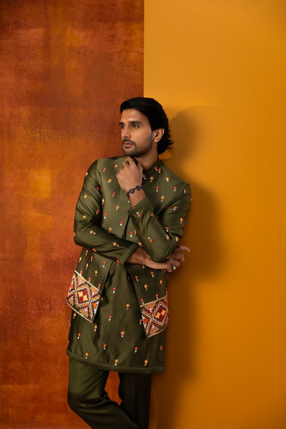 Patola Kurta Bandi Set