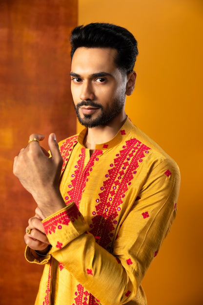 Mock Drape Kurta Set
