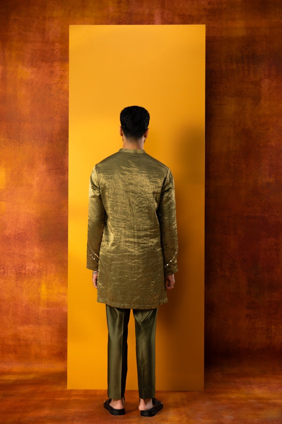 Chevron Banarasi Kurta Set